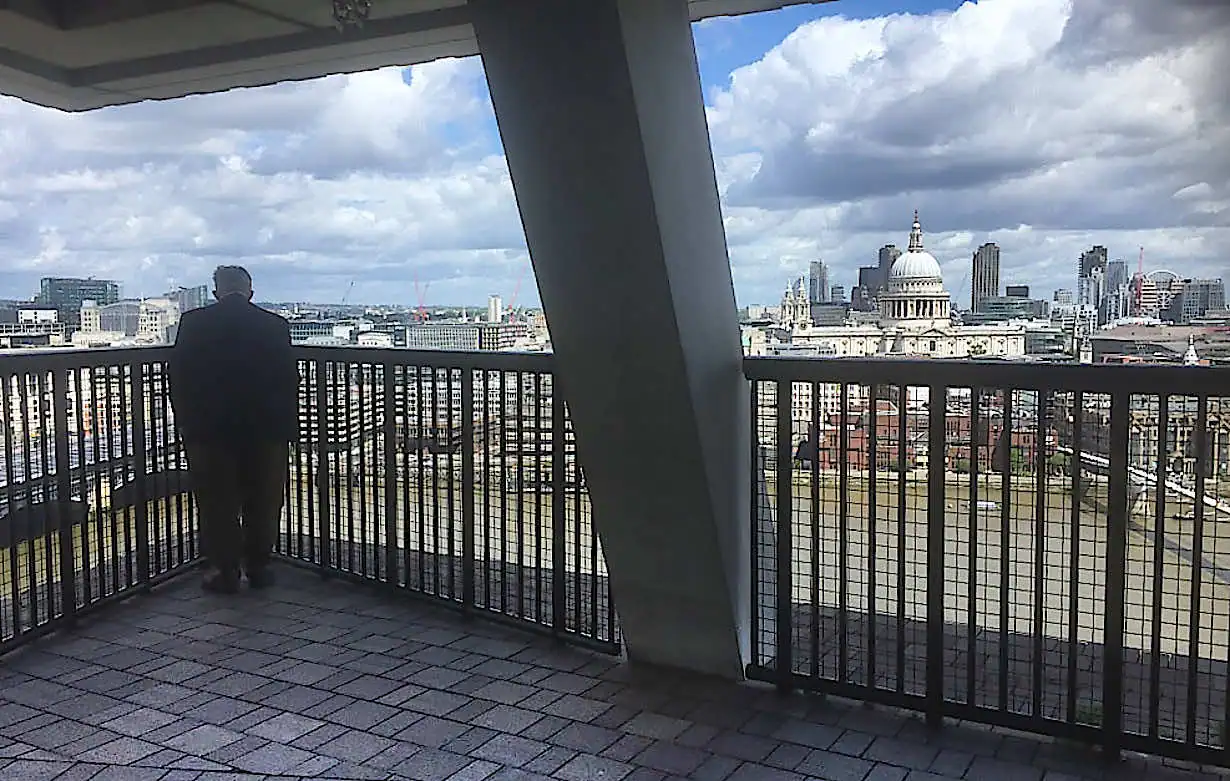 The free viewing level at the top of the Blavatnik Building