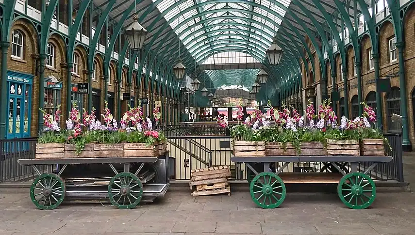 Flower stalls at Covent Garden