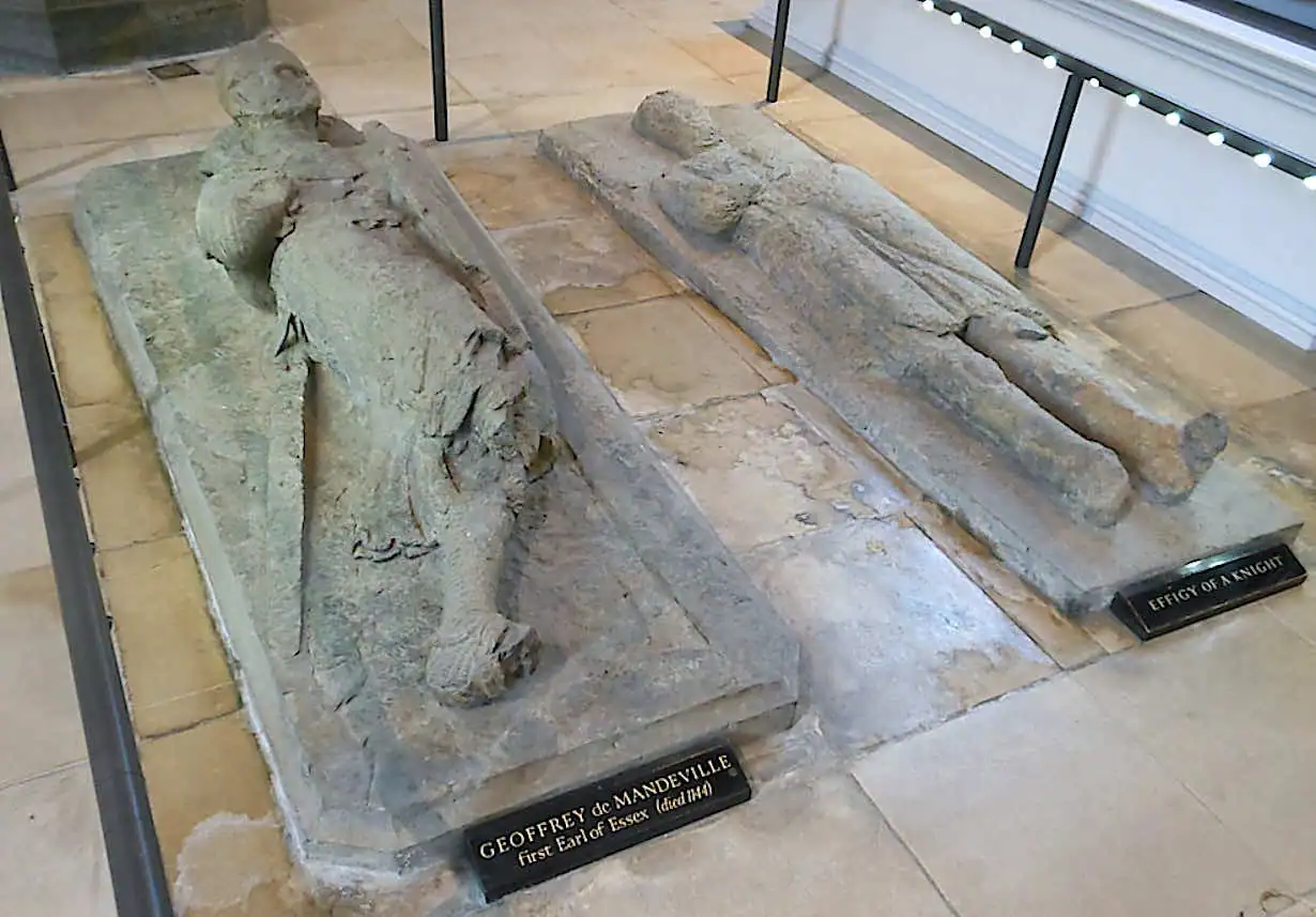 Stone effigy of Geoffrey de Mandeville