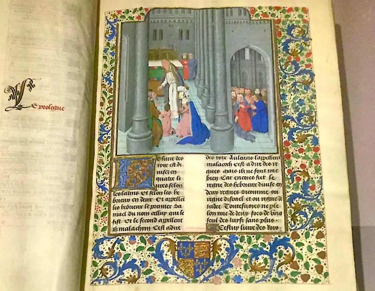 Open page from an illustrated manuscript