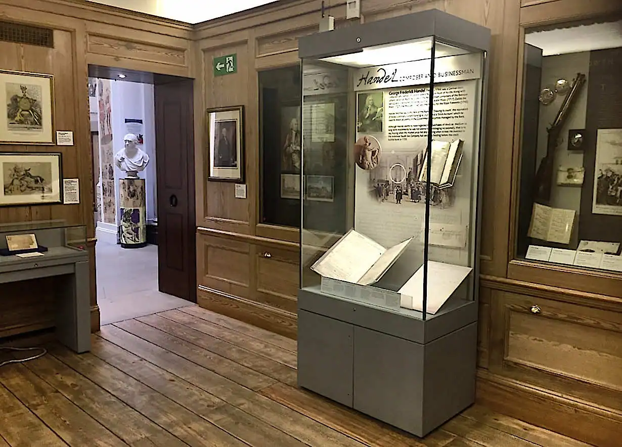Display cabinets in the exhibition