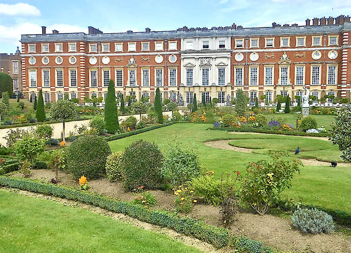 Ornamental gardens at the back of the Palace