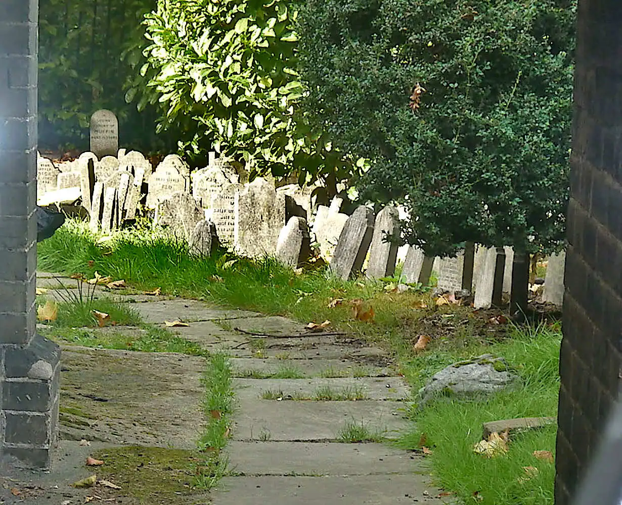 Gravestones inside the Victorian Pet Cemetery