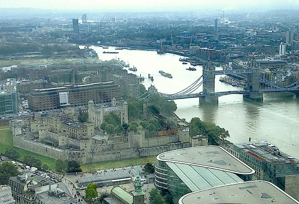 View of Tower Bridge and the Tower of London