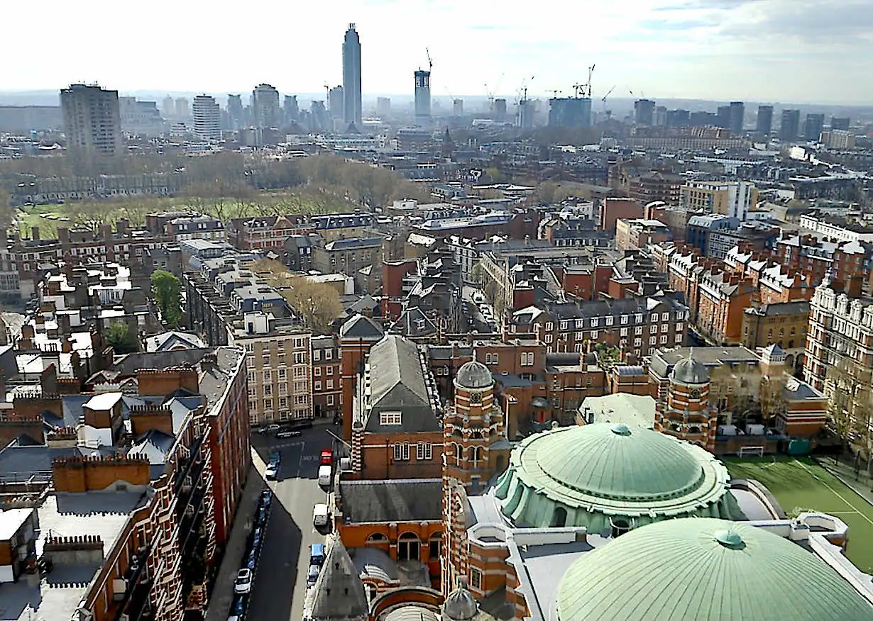 View from the bell tower at Westminster Cathedral