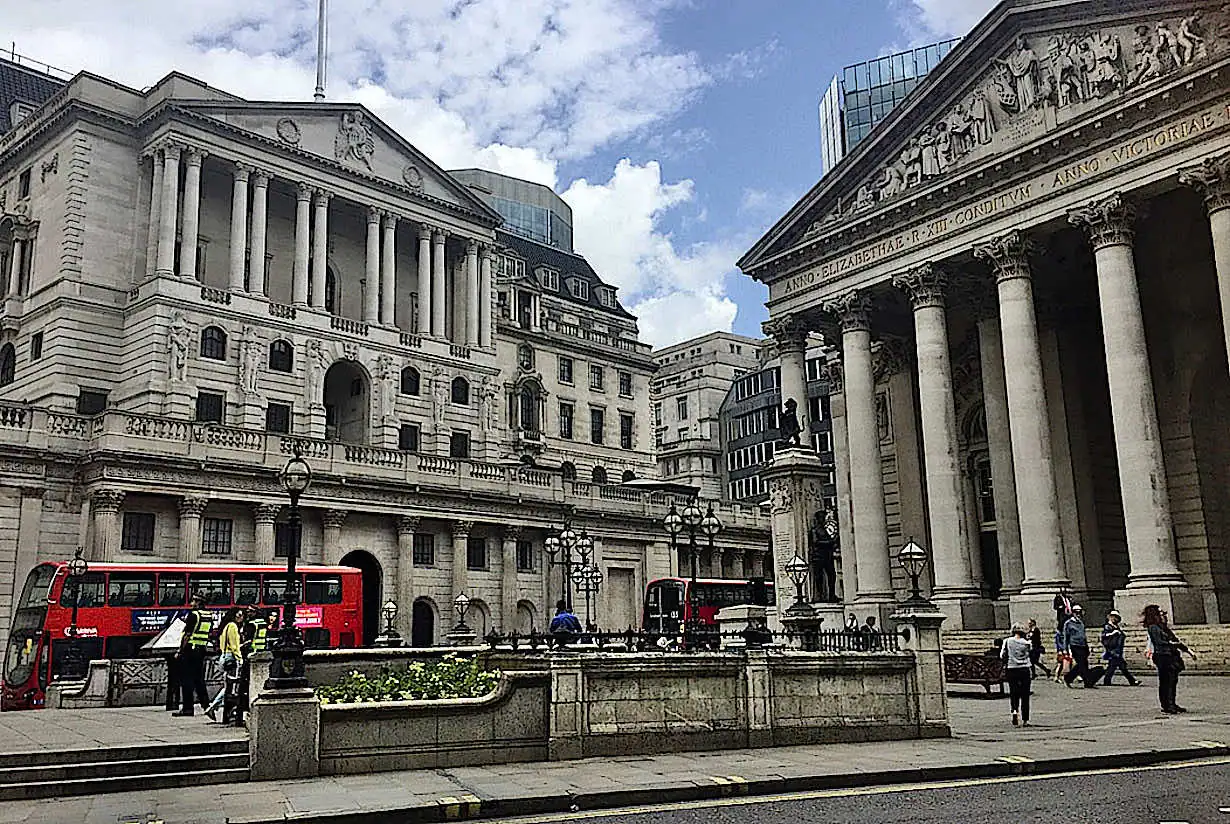 The Bank of England and Royal Exchange