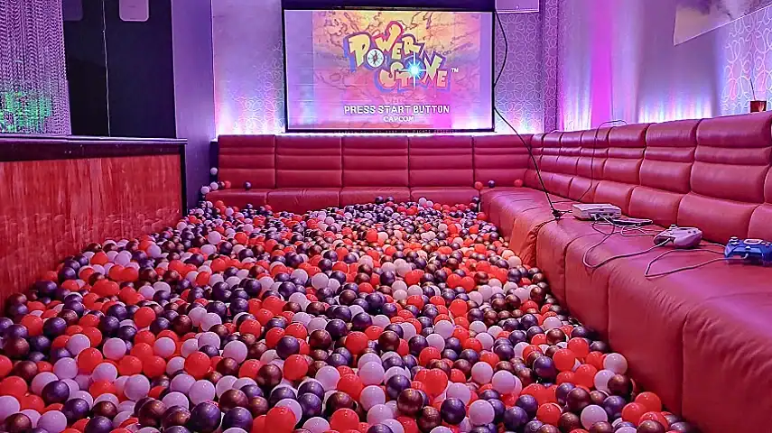 Ball pit at the 90s SEGA Bottomless Brunch