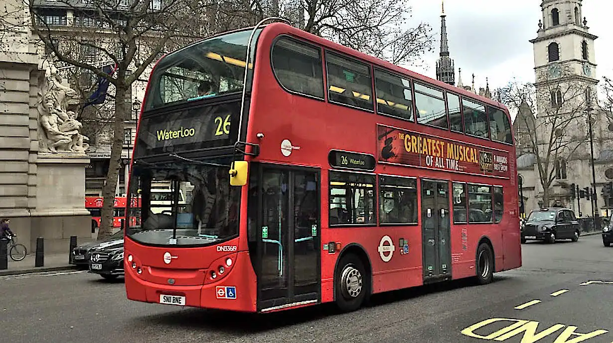 No.26 - London’s cheapest sightseeing bus past lots of famous landmarks
