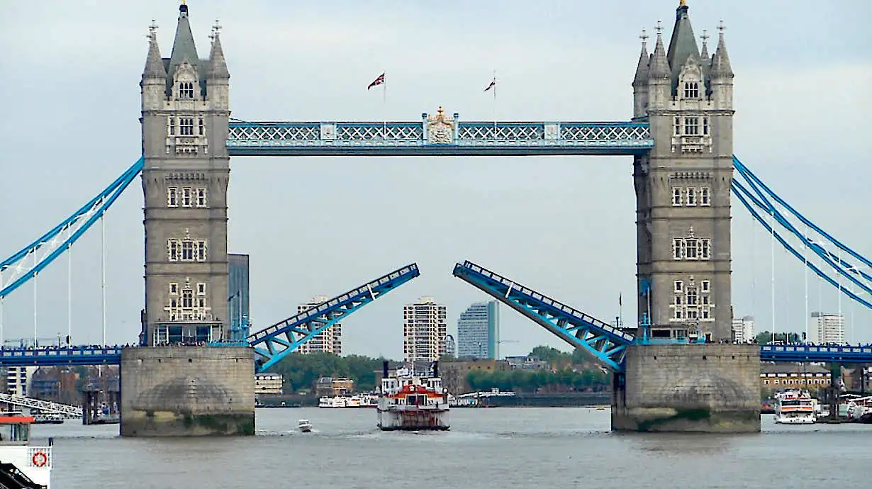 Scheduled lift times for Tower Bridge drawbridge