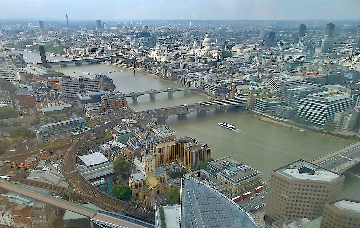 View of St. Paul’s Cathedral, Southwark Cathedral and Tate Modern