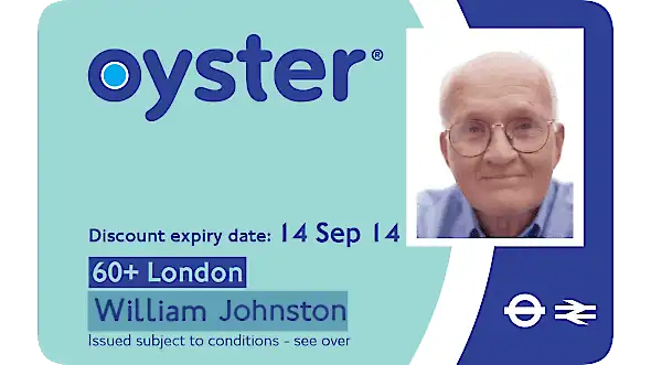 60+ London Oyster photocard